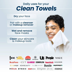 Clean Towels XL™ Travel, Disposable Face Towels, 10 Count