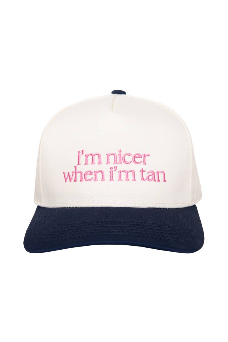 I'm Nicer When I'm Tan Two-Toned Vintage Hat
