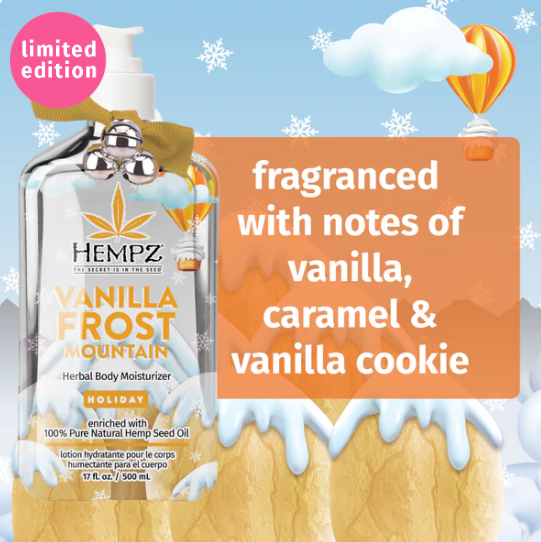Limited Edition Hempz Vanilla Frost Mountain Moisturizer