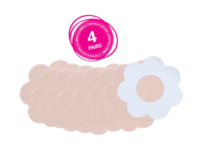 Brushworks Nude Satin Nipple Covers - 4 Pairs