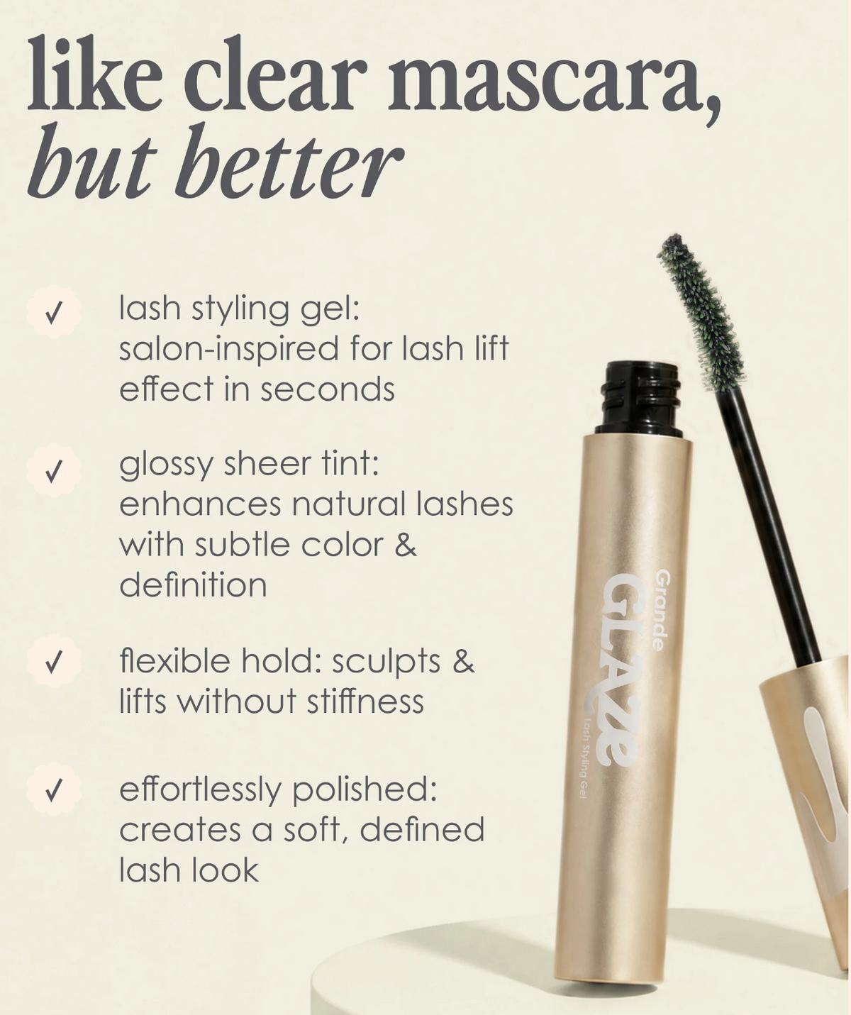 GrandeGLAZE Lash Styling Gel