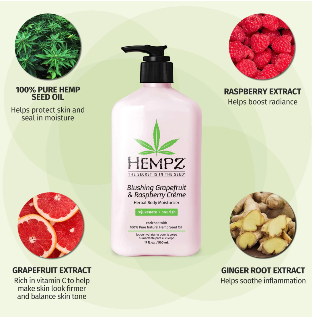 Blushing Grapefruit & Raspberry Creme Herbal Body Moisturizer
